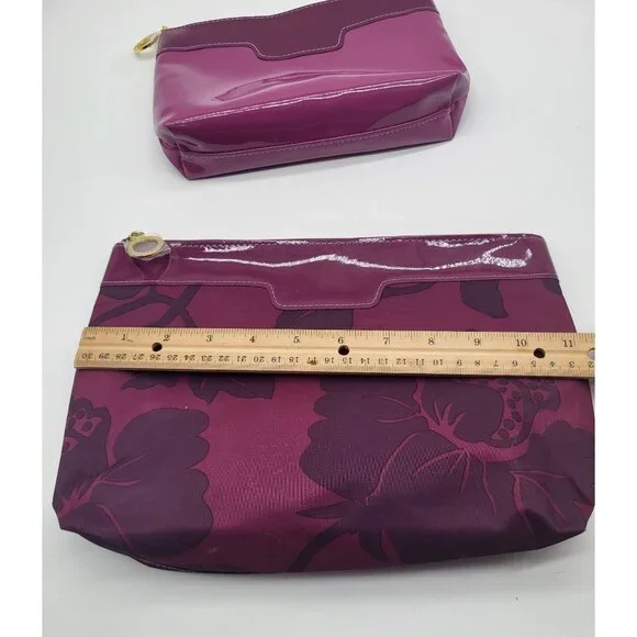 Estee Lauder Makeup/Cosmetic/Travel Pouches Purple x2 - Picture 5 of 9